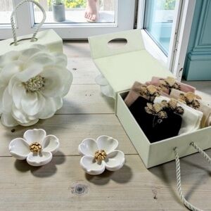 Elegant Floral Gift Box with Assorted Socks
